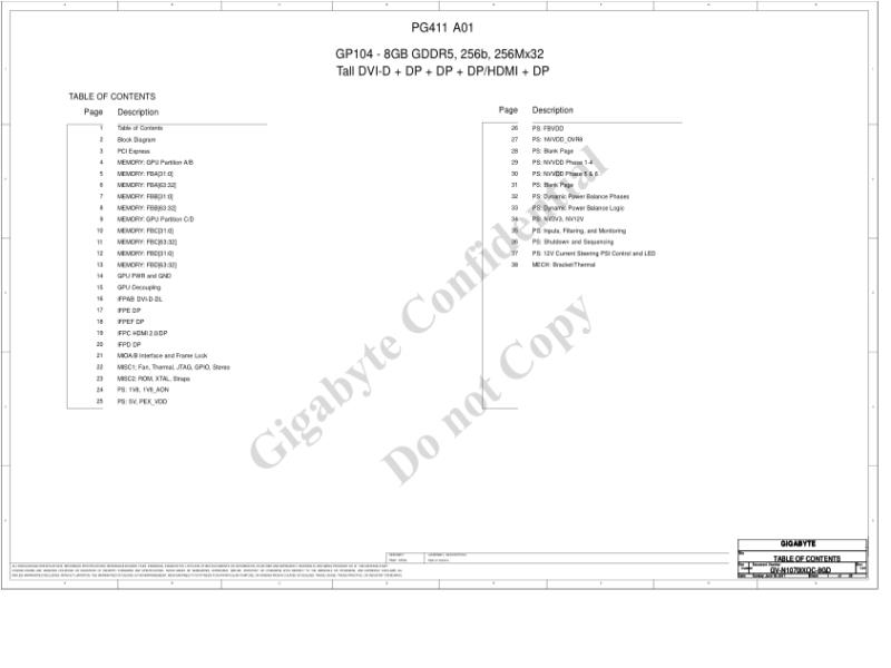 技嘉 显卡  GV N1070IXOC 8GD 1.01 电路图