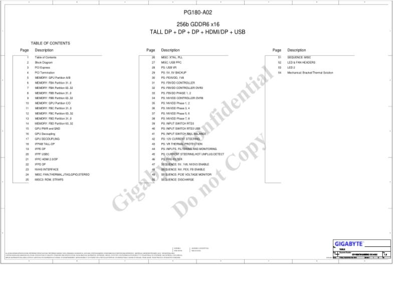 技嘉 显卡  GV N2070GAMING OC 8GC 1..0 电路图