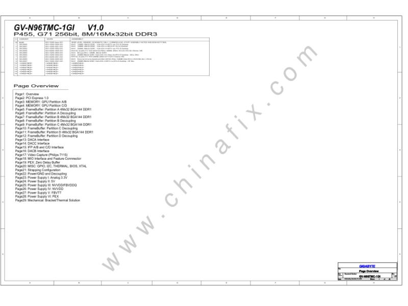 技嘉 显卡  GV N96TMC 1GI 10 PVT 电路图