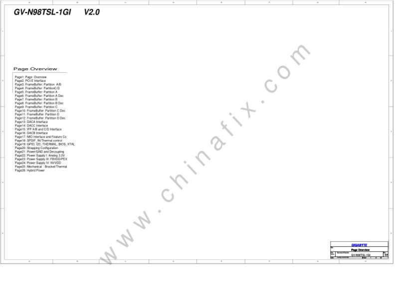 技嘉 显卡  GV N98TSL 1GI 20 PVT 电路图