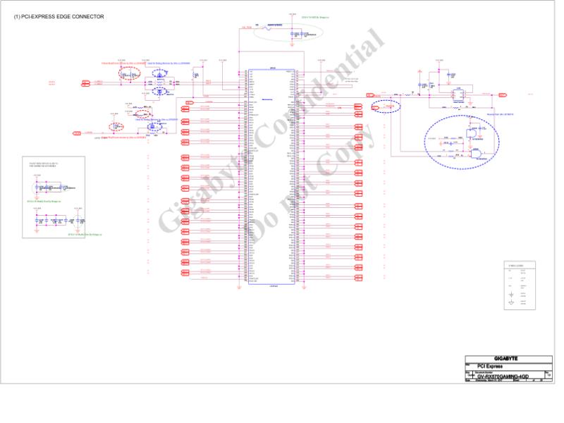 技嘉 显卡  GV RX570GAMING 4GD 1.0 NP 电路图