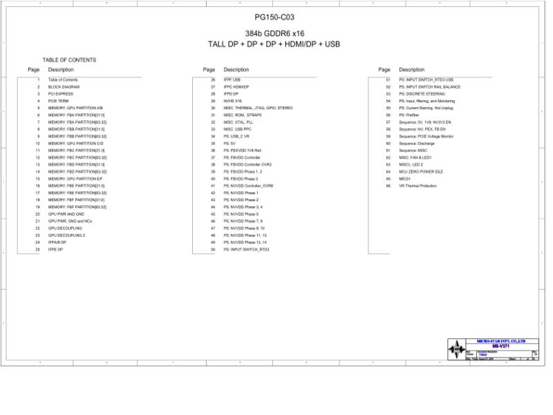 技嘉 显卡  RTX 2080 Ti V371 60 NP 电路图