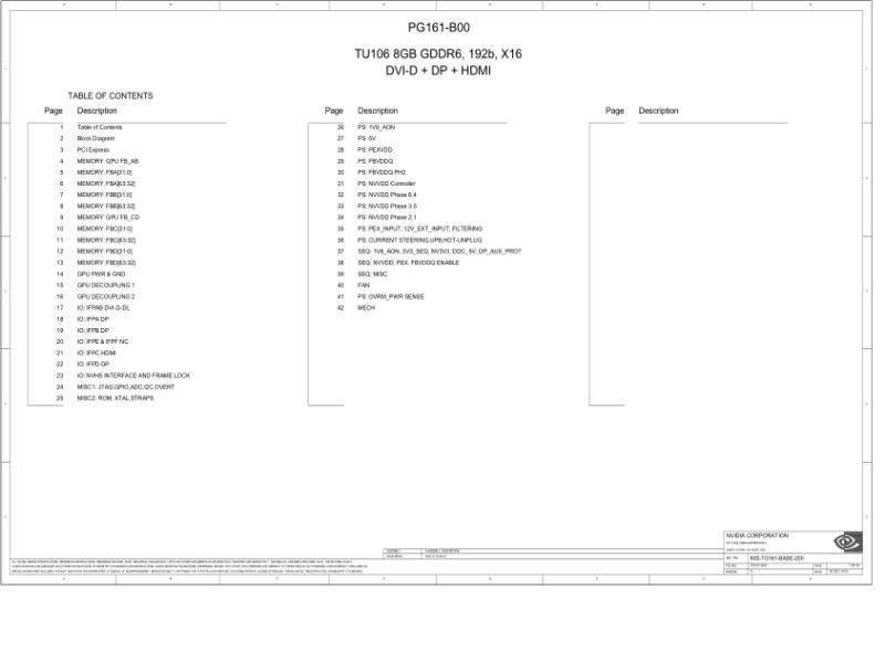 技嘉 显卡  TU106 RTX 2060 2070 V379 70 00205363 NP 电路图